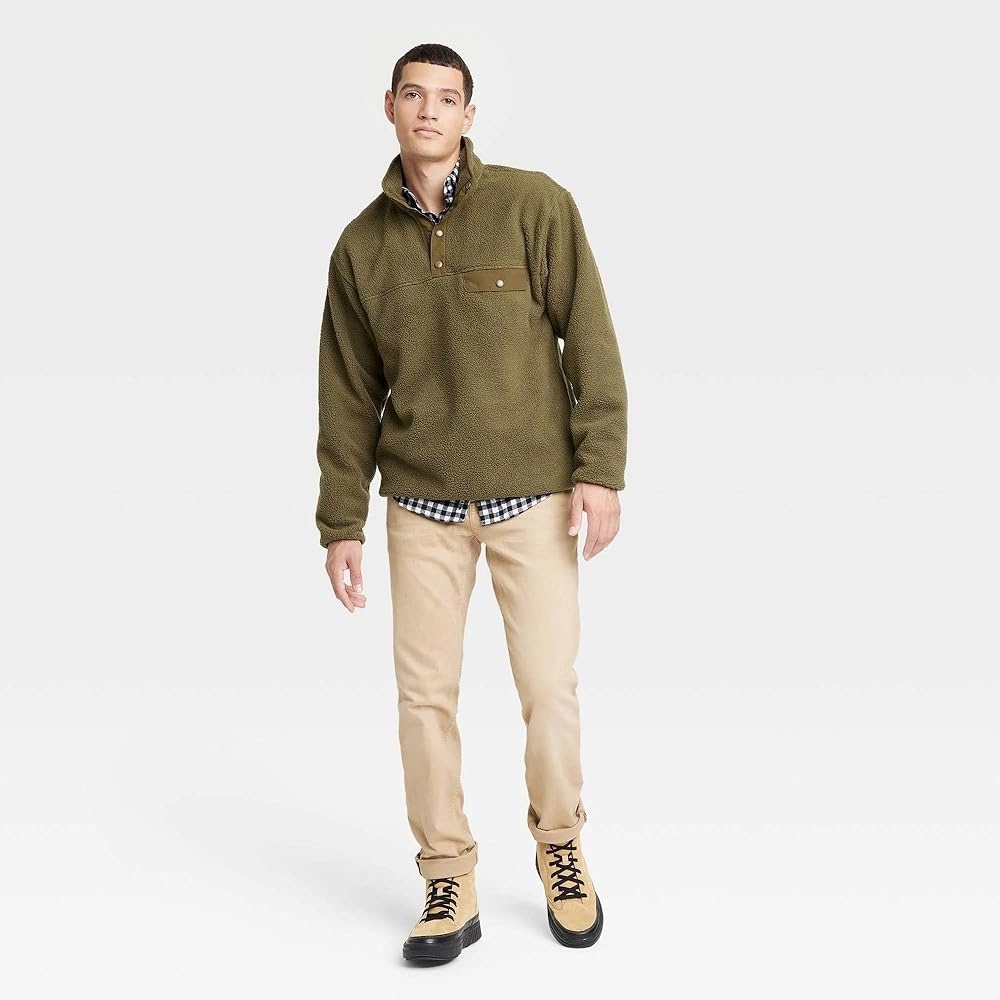 Men's Sherpa Snap Placket Pullover